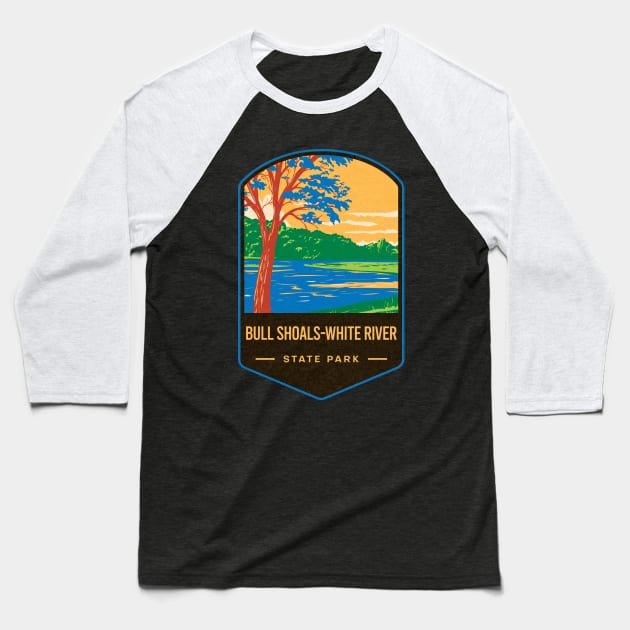 Bull Shoals-White River State Park Baseball T-Shirt by JordanHolmes